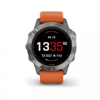Garmin GPS športové hodinky fenix6 PRO Sapphire, Titanium/Orange Band (MAP/Music) Garmin GPS športové hodinky fenix6 PRO Sapphire, Titanium/Orange Band (MAP/Music)