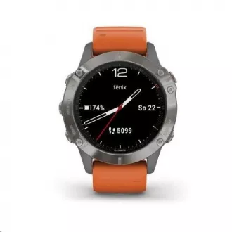 Garmin GPS športové hodinky fenix6 PRO Sapphire, Titanium/Orange Band (MAP/Music) Garmin GPS športové hodinky fenix6 PRO Sapphire, Titanium/Orange Band (MAP/Music)