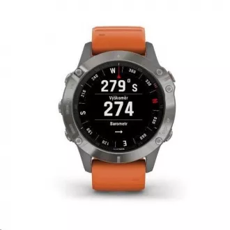 Garmin GPS športové hodinky fenix6 PRO Sapphire, Titanium/Orange Band (MAP/Music) Garmin GPS športové hodinky fenix6 PRO Sapphire, Titanium/Orange Band (MAP/Music)