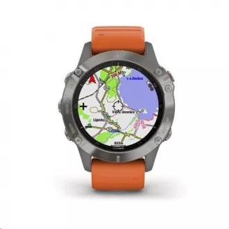 Garmin GPS športové hodinky fenix6 PRO Sapphire, Titanium/Orange Band (MAP/Music) Garmin GPS športové hodinky fenix6 PRO Sapphire, Titanium/Orange Band (MAP/Music)