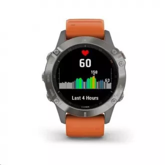 Garmin GPS športové hodinky fenix6 PRO Sapphire, Titanium/Orange Band (MAP/Music) Garmin GPS športové hodinky fenix6 PRO Sapphire, Titanium/Orange Band (MAP/Music)