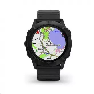 Garmin GPS športové hodinky fenix6X PRO Glass, Black/Black Band (MAP/Music)