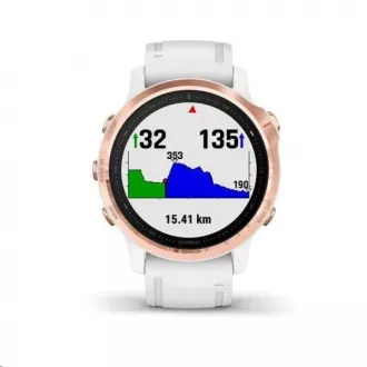Garmin GPS športové hodinky fenix6S PRO Glass, RoseGold/White Band (MAP/Music) Garmin GPS športové hodinky fenix6S PRO Glass, RoseGold/White Band (MAP/Music)