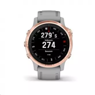Garmin GPS športové hodinky fenix6S PRO Sapphire, RoseGold/Gray Band (MAP/Music)