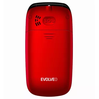 EVOLVEO EasyPhone FD, mobilný telefón pre seniorov s nabíjacím stojanom (červená farba)