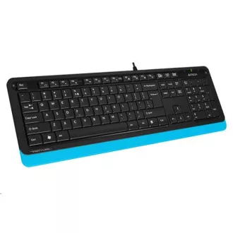 A4tech FK10 FSTYLER, klávesnica, CZ/US, USB, modrá farba