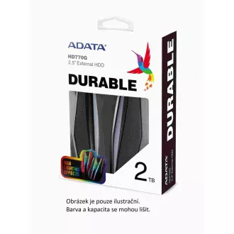 ADATA Externý HDD 2TB 2, 5" USB 3.2 HD770G, červená
