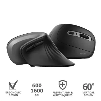 TRUST ergonomická vertikálna myš Verro Wireless Ergonomic Mouse, black