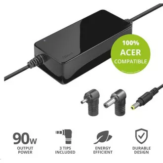 TRUST napájací adaptér MAXO pre notebooky ACER 90W, vr. koncoviek TRUST napájací adaptér MAXO pre notebooky ACER 90W, vr. koncoviek