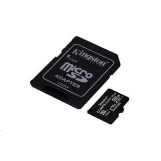 Kingston 32GB micSDHC Canvas Select Plus 100R A1 C10 Card + SD adaptér