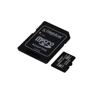 Kingston 32GB micSDHC Canvas Select Plus 100R A1 C10 Card + SD adaptér Kingston 32GB micSDHC Canvas Select Plus 100R A1 C10 Card + SD adaptér