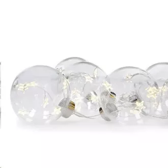 Solight sada LED vianočných gulí s hviezdami, vel. 8cm, 6ks, 30LED, časovač, tester, 3xAA Solight sada LED vianočných gulí s hviezdami, vel. 8cm, 6ks, 30LED, časovač, tester, 3xAA