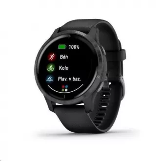 Garmin GPS športové hodinky Venu Black/Slate Band