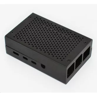 Hliníková krabička pre Raspberry Pi 4B, čierna
