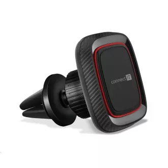 CONNECT IT InCarz 4Strong360 CARBON univerzálny magnetický držiak do auta, 4 magnety, červený