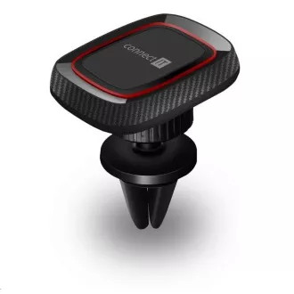 CONNECT IT InCarz 4Strong360 CARBON univerzálny magnetický držiak do auta, 4 magnety, červený
