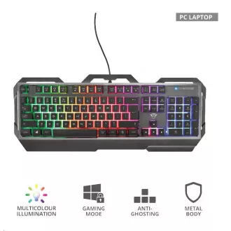 TRUST klávesnica GXT 856 Torac Illuminated Gaming Keyboard