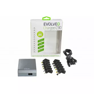 EVOLVEO Chargee C90, 90W napájací zdroj pre notebooky s bezstratovým nabíjaním