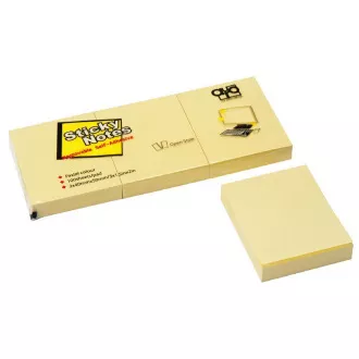 Bloček samolepiaci 40x50mm žltý 3x100 listov Auro