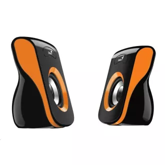 GENIUS repro SP-Q180 Orange, 2.0, 6W, USB napájanie, 3, 5" jack, čierno-oranžové