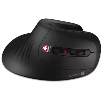 CONNECT IT FOR HEALTH ergonomická vertikálna myš (+ 1x AA batéria zadarmo) bezdrôtová, čierna