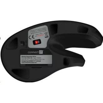 CONNECT IT FOR HEALTH ergonomická vertikálna myš (+ 1x AA batéria zadarmo) bezdrôtová, čierna