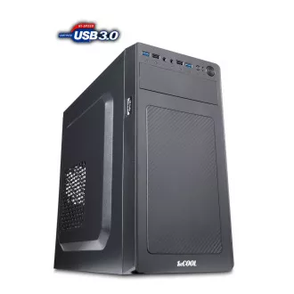 1stCOOL skriňa STEP 3 ver.2, micro ATX, AU, 2xUSB 3.0 + 2x USB 2.0, bez zdroja, Black