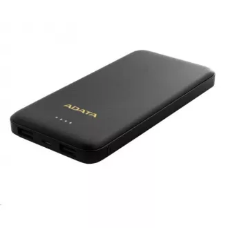 ADATA PowerBank AT10000 - externá batéria pre mobil/tablet 10000mAh, čierna ADATA PowerBank AT10000 - externá batéria pre mobil/tablet 10000mAh, čierna
