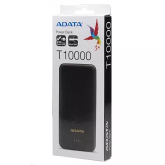 ADATA PowerBank AT10000 - externá batéria pre mobil/tablet 10000mAh, čierna ADATA PowerBank AT10000 - externá batéria pre mobil/tablet 10000mAh, čierna