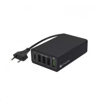 4smarts nabíjačka do siete VoltPlug Quick Charge 3.0, 4x USB, 1x USB-C, PD a PPS, čierna 4smarts nabíjačka do siete VoltPlug Quick Charge 3.0, 4x USB, 1x USB-C, PD a PPS, čierna