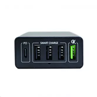 4smarts nabíjačka do siete VoltPlug Quick Charge 3.0, 4x USB, 1x USB-C, PD a PPS, čierna 4smarts nabíjačka do siete VoltPlug Quick Charge 3.0, 4x USB, 1x USB-C, PD a PPS, čierna