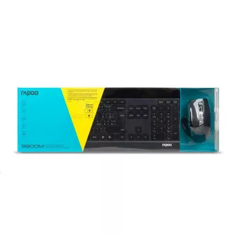 RAPOO set klávesnica a myš 9900M multi-mode bezdrôtový ultra-slim CZ/SK, čierna
