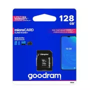 GOODRAM MicroSDXC karta 128GB M1AA, UHS-I Class 10, U1 + adaptér
