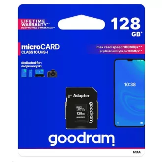 GOODRAM microSDXC karta 256GB M1AA (R: 100/W: 10 MB/s), UHS-I Class 10, U1 + Adapter