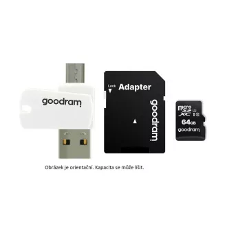 GOODRAM microSDXC karta 128GB M1A4 All-in-one (R:100/W:10 MB/s), UHS-I Class 10, U1 + Adapter + OTG card reader/čítačka GOODRAM microSDXC karta 128GB M1A4 All-in-one (R:100/W:10 MB/s), UHS-I Class 10, U1 + Adapter + OTG card reader/čítačka