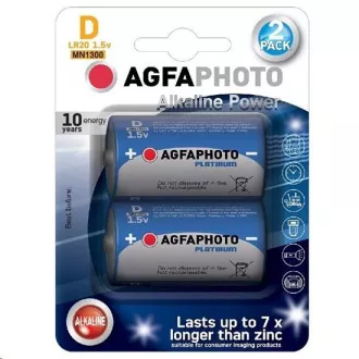 AgfaPhoto Power alkalická batéria LR20/D, blister 2ks AgfaPhoto Power alkalická batéria LR20/D, blister 2ks