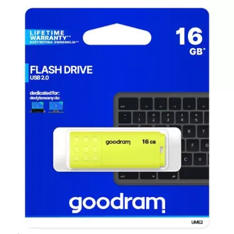 GOODRAM Flash Disk 16GB UME2, USB 2.0, žltá