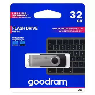 GOODRAM Flash Disk 32GB UTS3, USB 3.0, čierna
