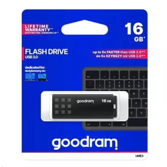 GOODRAM Flash Disk 16GB UME3, USB 3.0, čierna