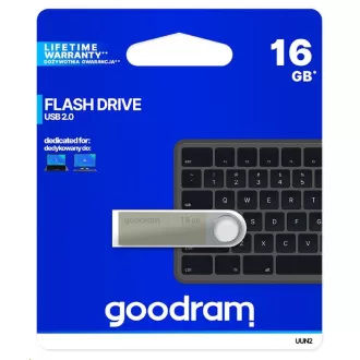 GOODRAM Flash Disk UUN2 16GB USB 2.0 strieborná