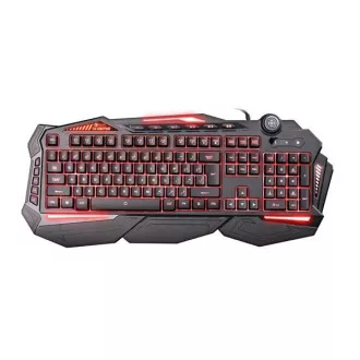C-TECH klávesnica SCORPIA V2 (GKB-119), herná, CZ/SK, 7 farieb podsvietenia, programovateľná, čierna, USB