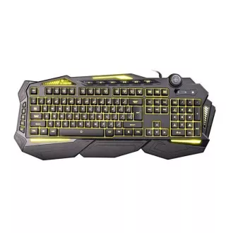 C-TECH klávesnica SCORPIA V2 (GKB-119), herná, CZ/SK, 7 farieb podsvietenia, programovateľná, čierna, USB