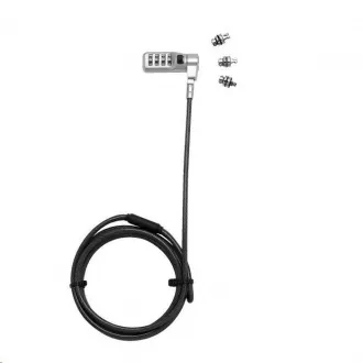 DICOTA Universal Security Cable Lock, 3 Výmena heads fits all slots, combination DICOTA Universal Security Cable Lock, 3 Výmena heads fits all slots, combination