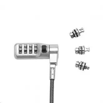 DICOTA Universal Security Cable Lock, 3 Výmena heads fits all slots, combination DICOTA Universal Security Cable Lock, 3 Výmena heads fits all slots, combination
