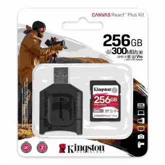 Kingston 256GB SDXC React Plus + čítačka