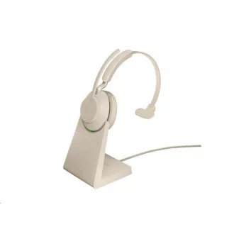Jabra náhlavná súprava so stojanom Evolve2 65, Link 380c MS, mono, béžová - Rozbalené Jabra náhlavná súprava so stojanom Evolve2 65, Link 380c MS, mono, béžová - Rozbalené