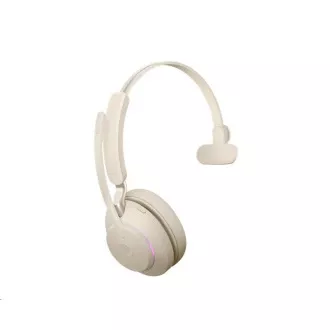 Jabra náhlavná súprava so stojanom Evolve2 65, Link 380c MS, mono, béžová - Rozbalené Jabra náhlavná súprava so stojanom Evolve2 65, Link 380c MS, mono, béžová - Rozbalené
