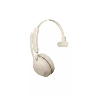 Jabra náhlavná súprava Evolve2 65, Link 380c MS, mono, béžová