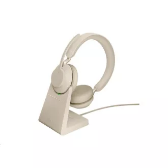 Jabra náhlavná súprava so stojanom Evolve2 65, Link 380a MS, stereo, béžová Jabra náhlavná súprava so stojanom Evolve2 65, Link 380a MS, stereo, béžová