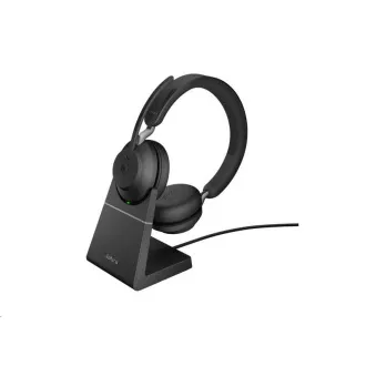 Jabra náhlavná súprava so stojanom Evolve2 65, Link 380a MS, stereo, čierna